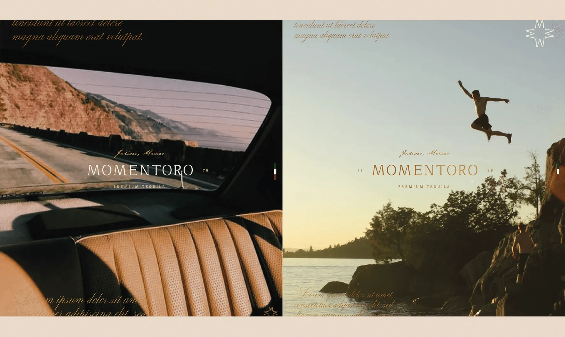 Momentoro premium tequila lifestyle campaign.
